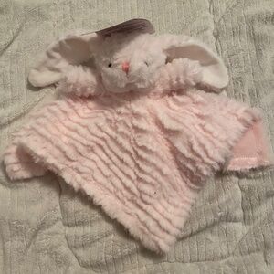 New Baby Mode Signature Pink Bunny Rabbit Ridged Knit Security Blanket Lovey